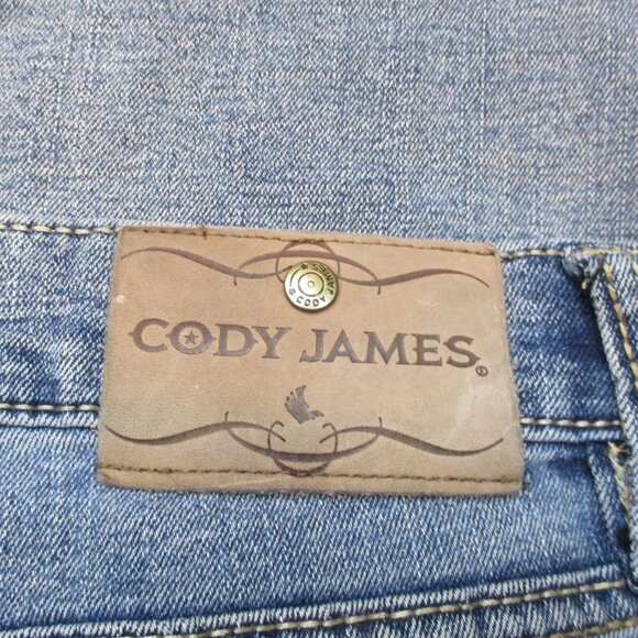 Cody James Light Hacienda Wash Distressed Straight Western Jeans - Picture 4 of 6